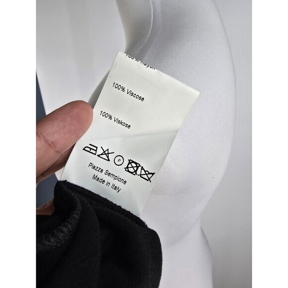 Piazza Sempione Little Black MIDI Dress Cap sleeves IT 48 - Picture 10 of 10